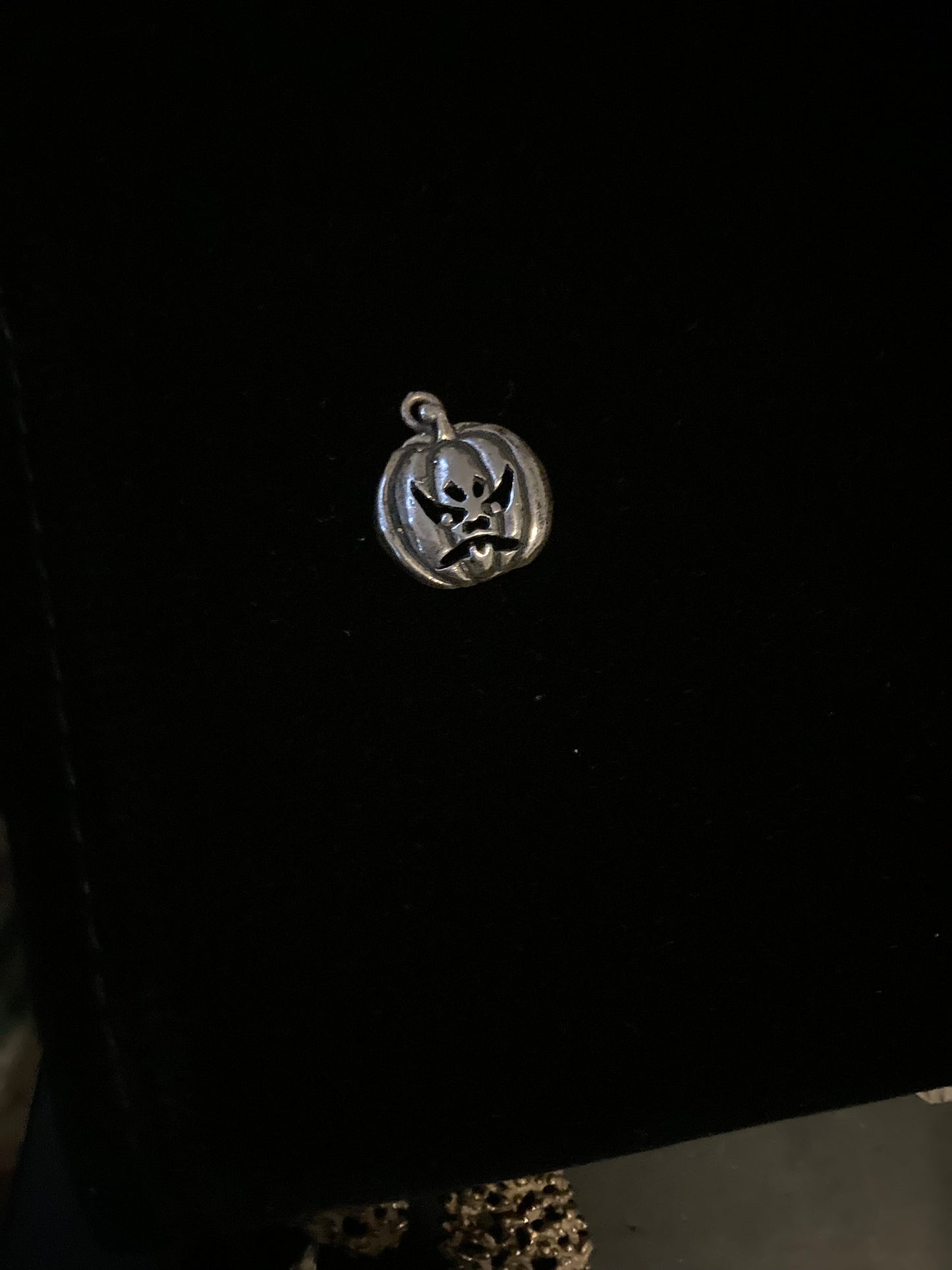 ZB-017 925 Sterling Silver Pumpkin Jack O Lantern replica Charm