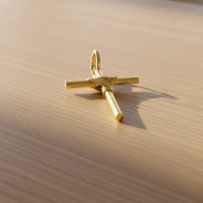 Silver Cross with wire center