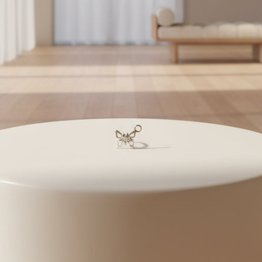 Butterfly Silver Tiny Charm