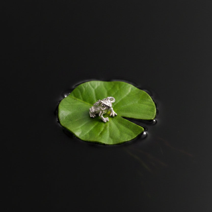 Silver Frog Tiny Charm